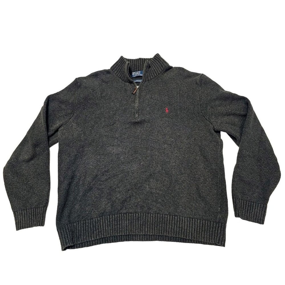 Polo By Ralph Lauren Pullover Quarter Zip Men's Long Sleeve Sweater Size XL